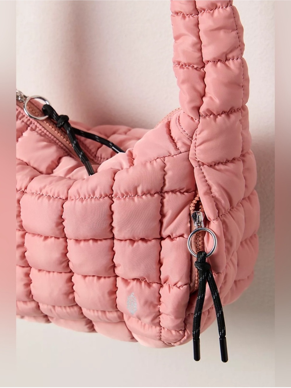 Free People Quilted Baby Carryall NWT 🌷 Ballet Pink Sling Bag FP Movement New